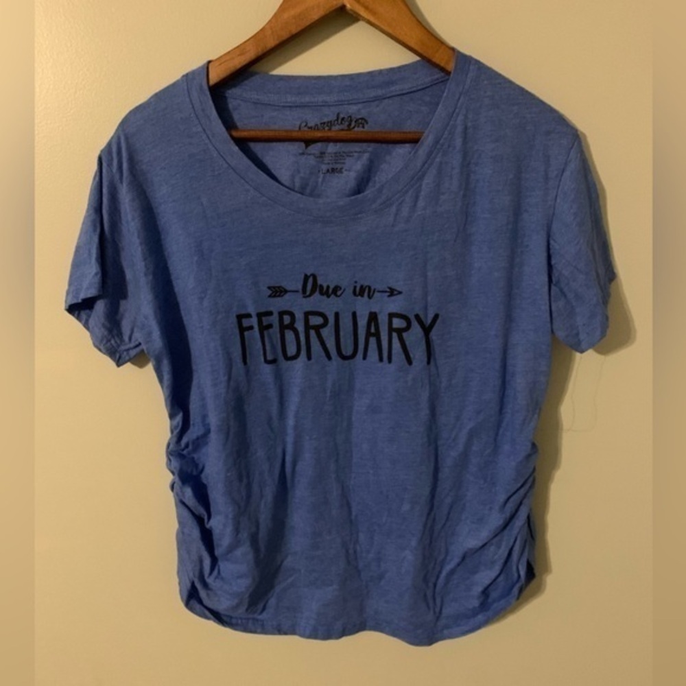 Crazy dog blue maternity tee large due in February